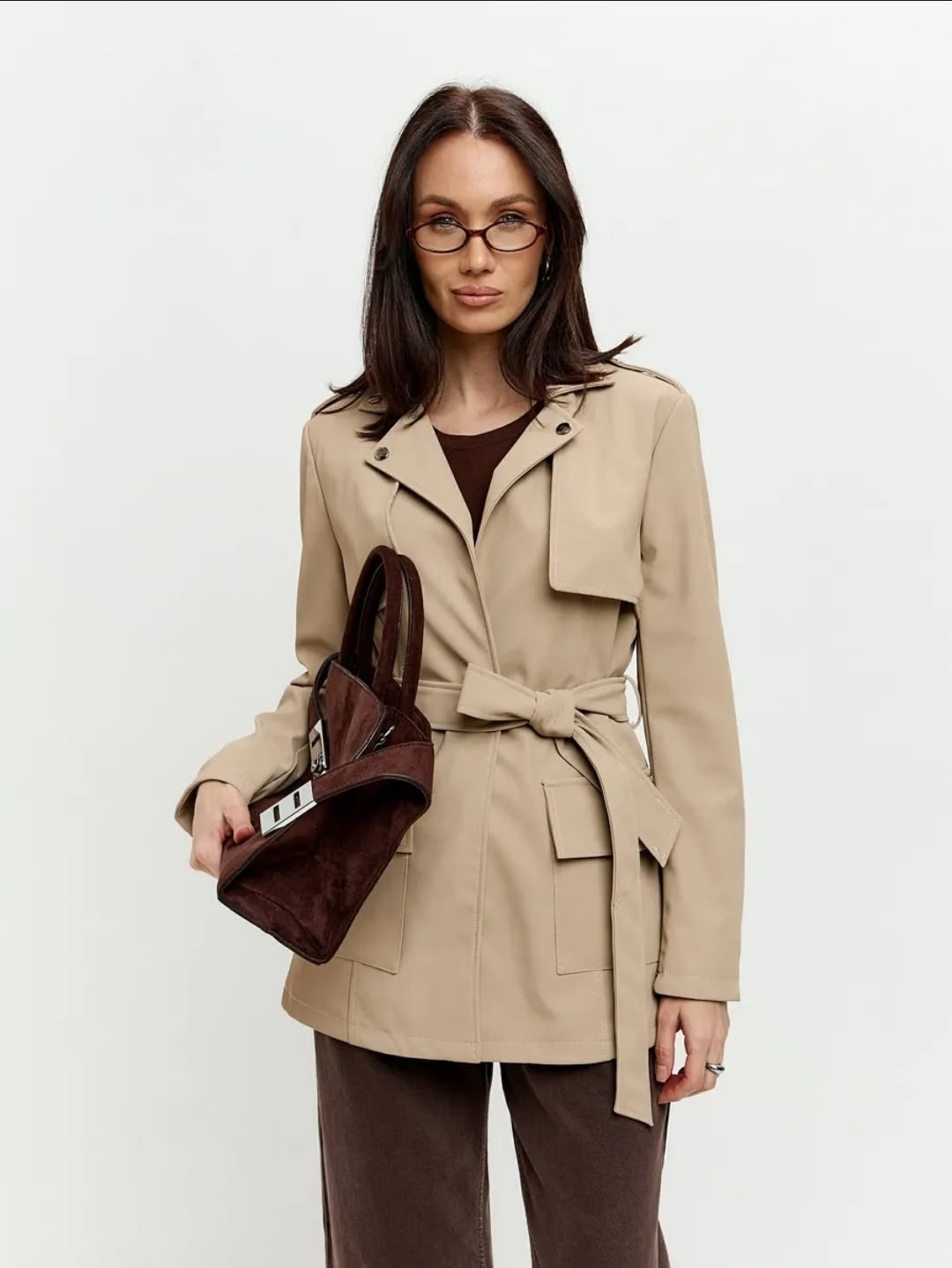 классическая коричневая замшевая женская куртка с поясом,замшевая куртка,замшевый тренч,куртка замшевая женская,куртка замшевая жакет премиум x'zotic