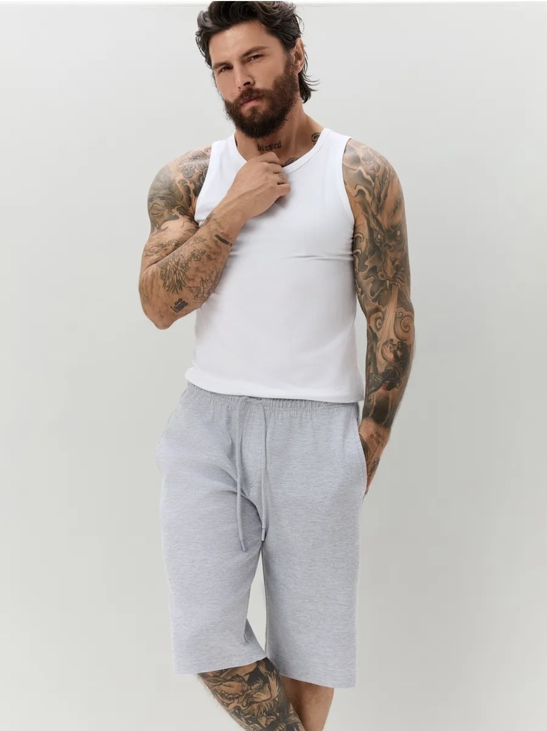 мужские шорты,трикотажные шорты,шорты мужские спортивные,шорты повседневные,шорты серые мужские