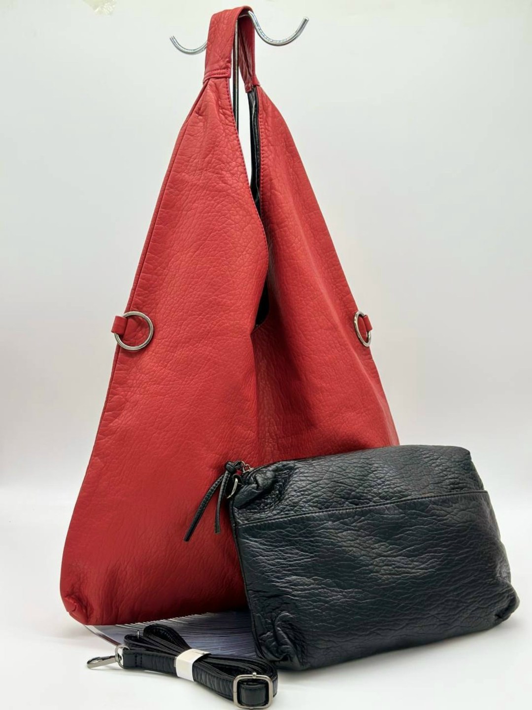 сумка,женская сумка,двусторонняя сумка,сумка хобо на плечо,комплект сумка