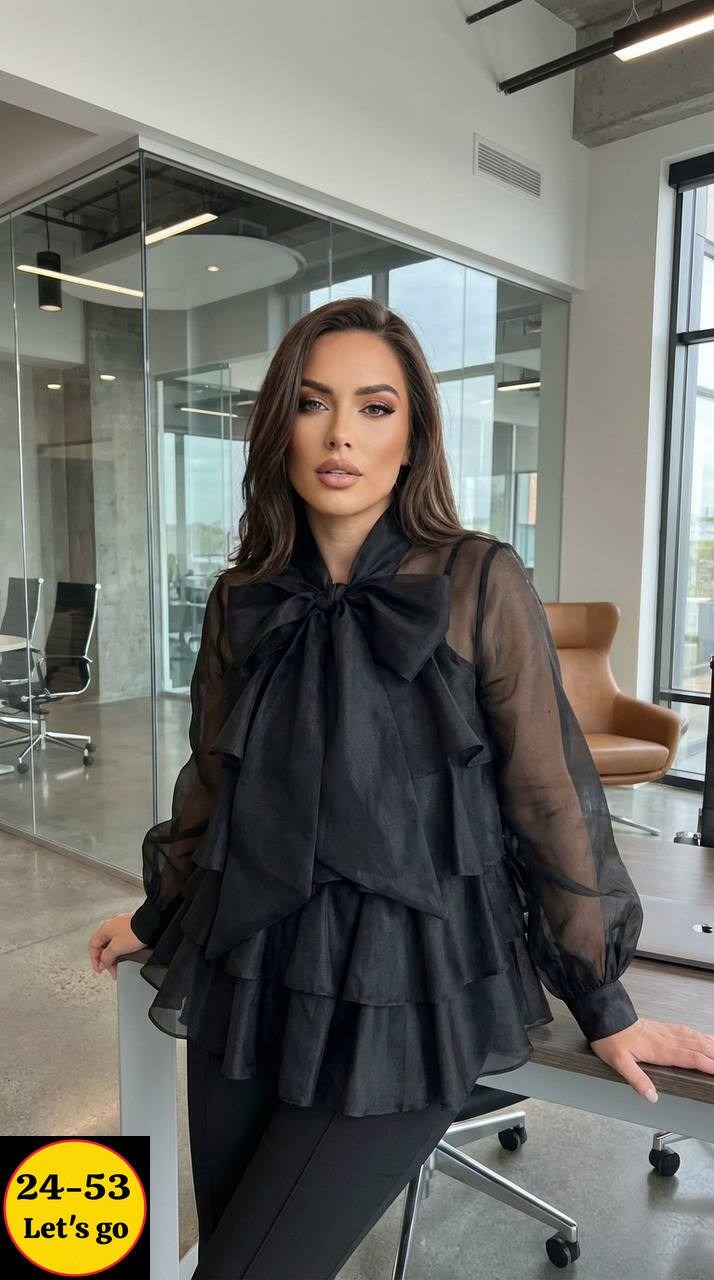 блузка с оборками,блузка шифоновая,блузка с бантом,блузка из органзы,блузка из шифона