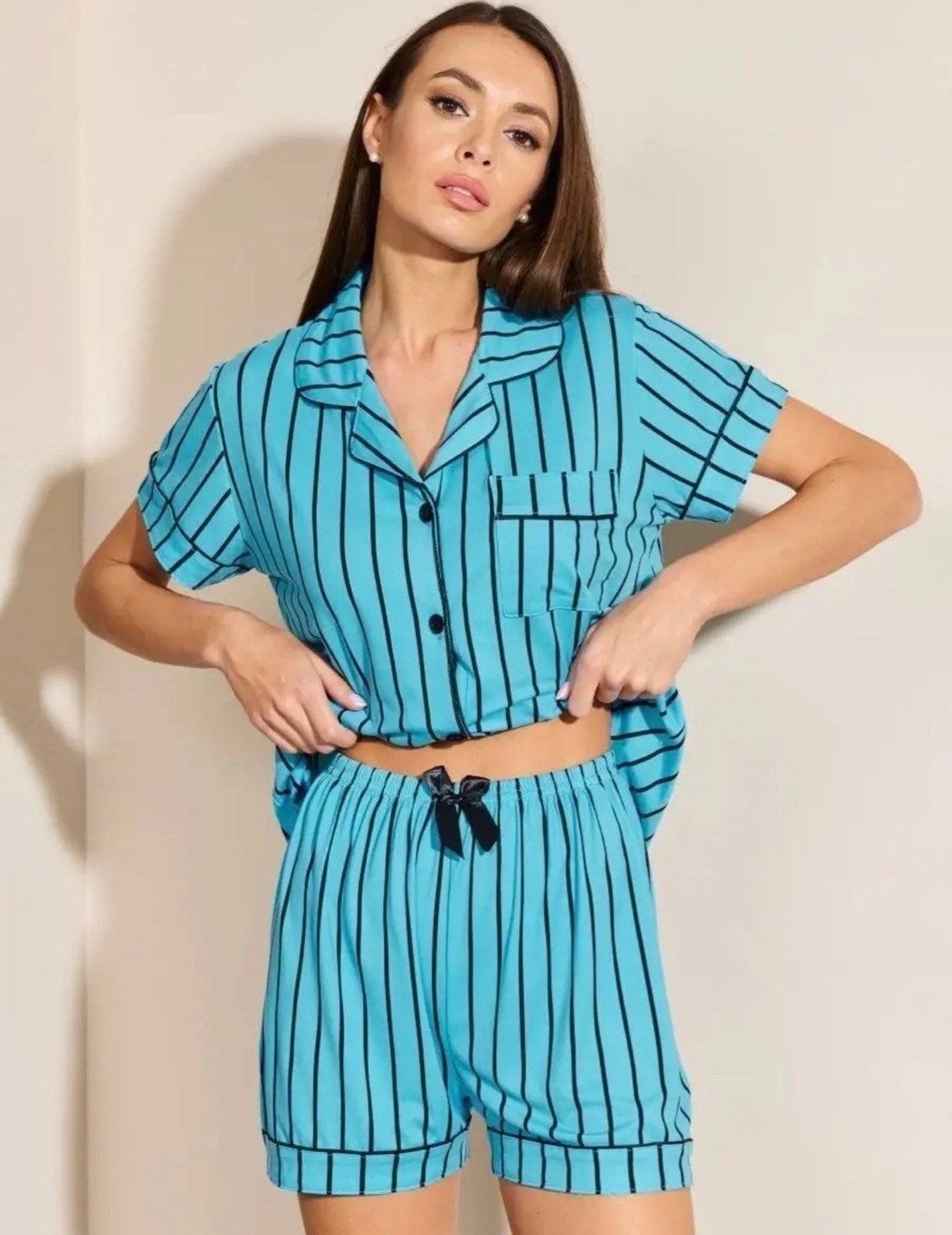 женская пижама с шортами,пижама женская с шортами marfawomen,женская пижама,пижама домашняя,пижама женская с рубашкой и шортами