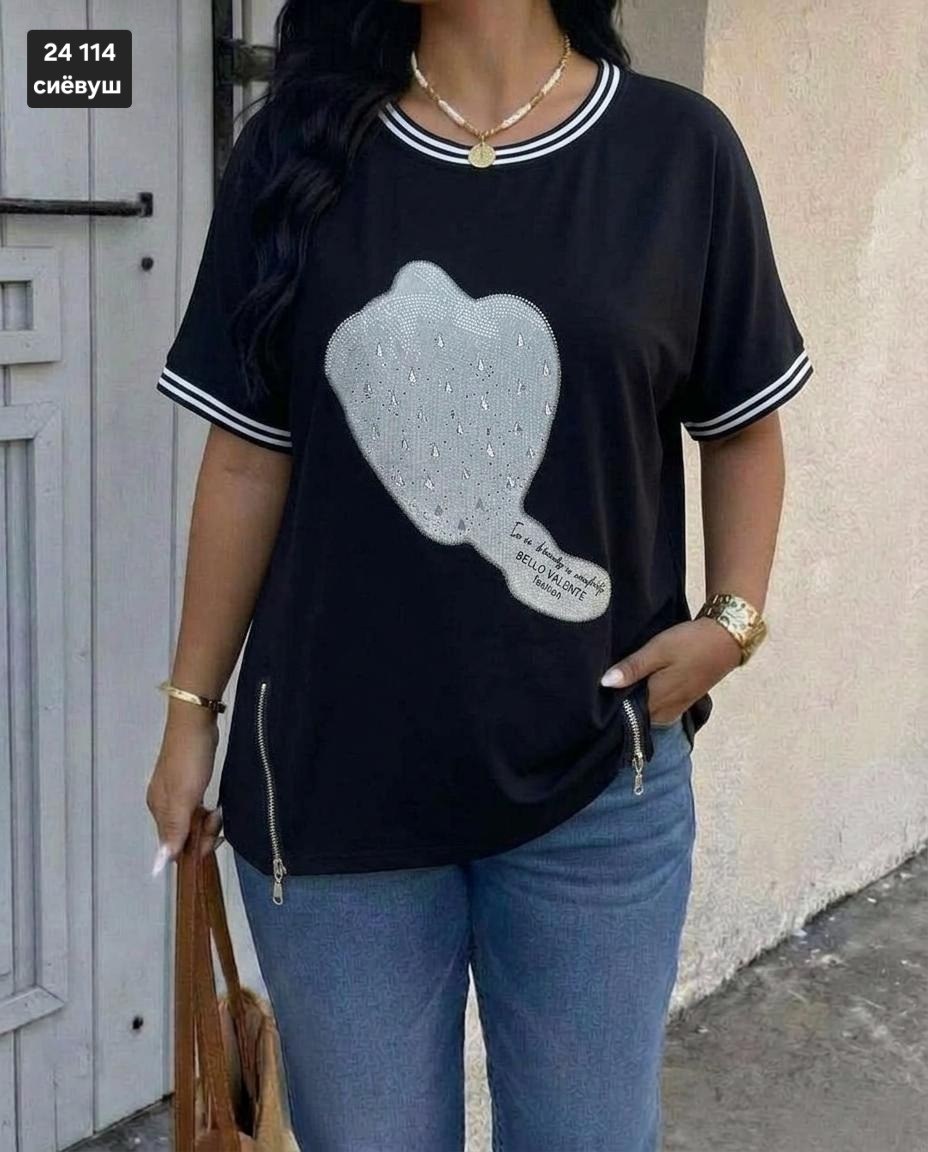 футболки женские больших размеров,женская футболка,футболки модные,футболки большие размеры со стразами,футболка майка