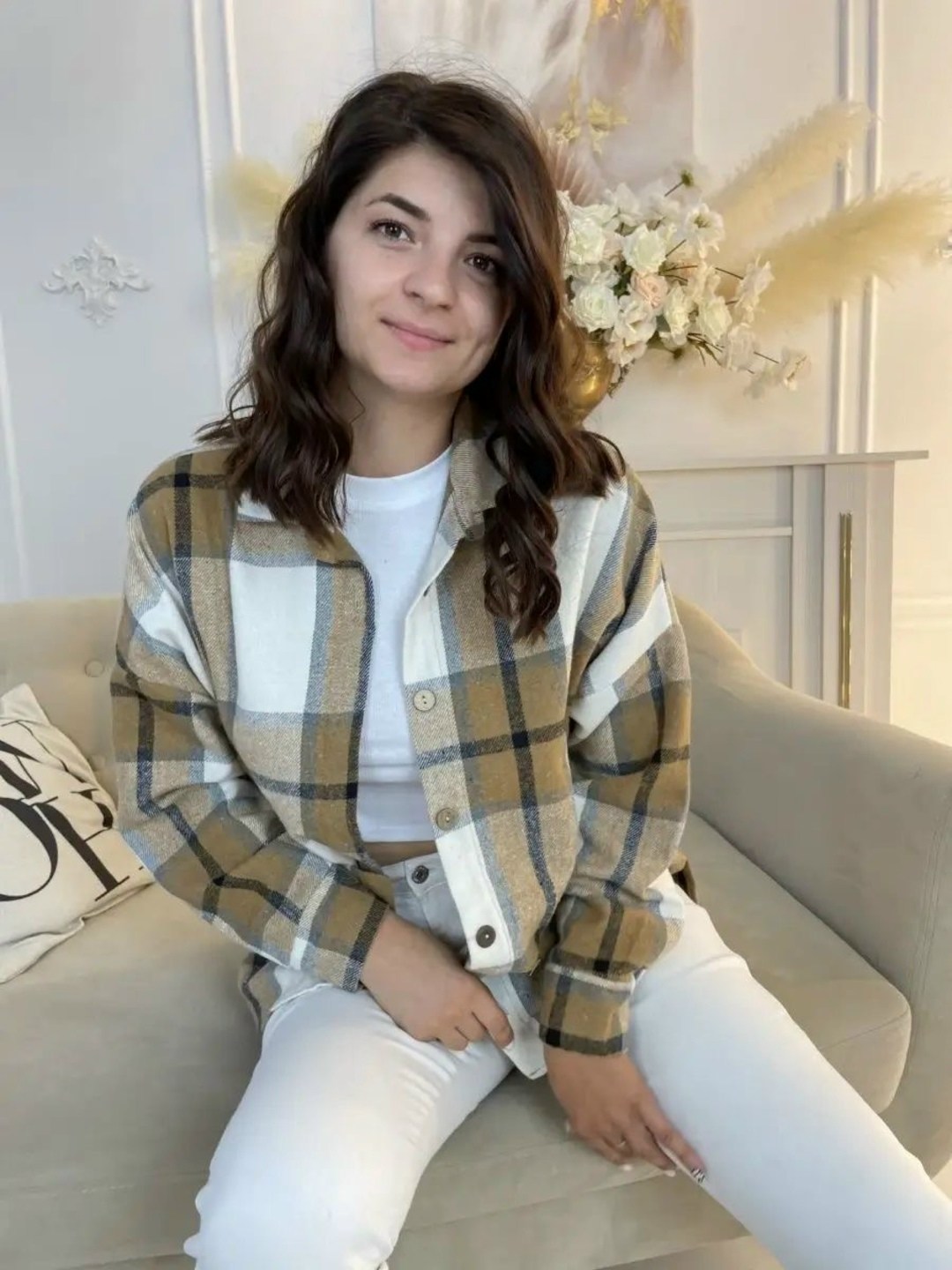 рубашка женская в клетку оверсайз,рубашка оверсайз в клетку betrendy wear,рубашка в клетку оверсайз jain,рубашка оверсайз в клетку удлиненная,рубашка из фланели в серо-черную клетку