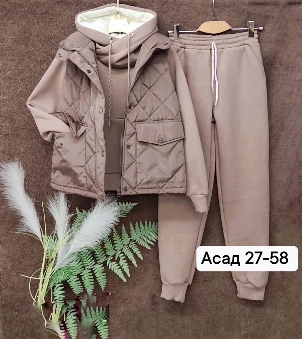 спортивные костюмы женские,спортивный костюм утепленный mir wear тройка женский,костюм тройка женский,женские костюмы,костюм на флисе