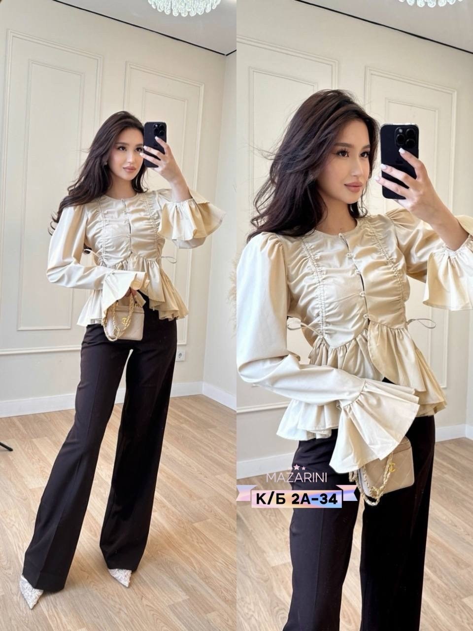 блузка с оборками,женская блузка,модная блузка,блуза женская,блузка с воланом