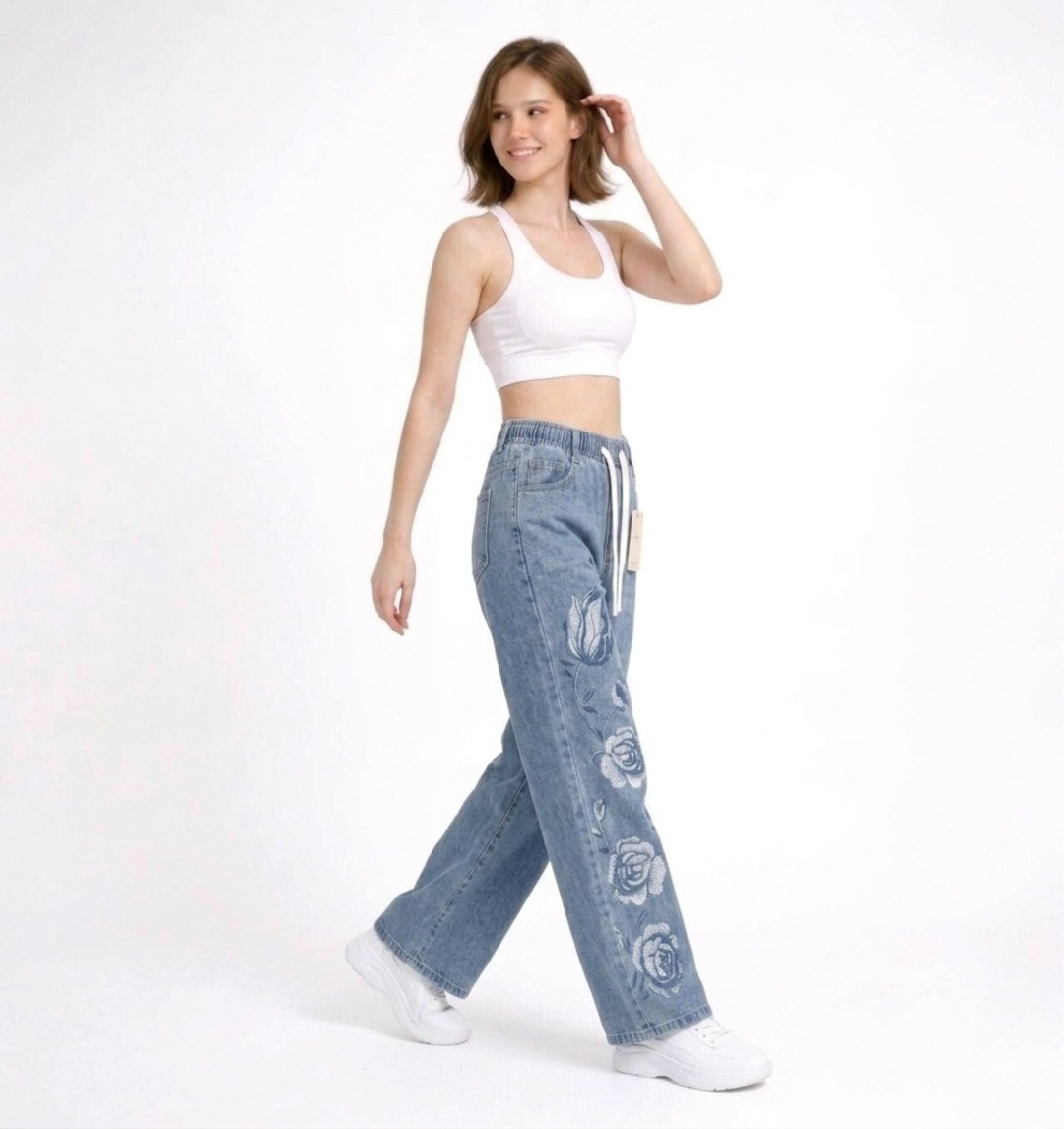 джинсы женские,джинсы широкие,джинсовые брюки,джинсы,джинсы с рисунком