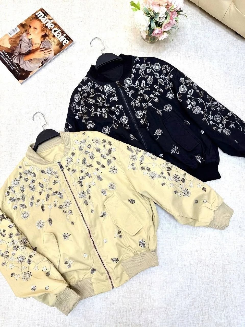 бомбер с вышивкой,куртка с вышивкой,женская куртка бомбер,куртка-бомбер,куртка женская