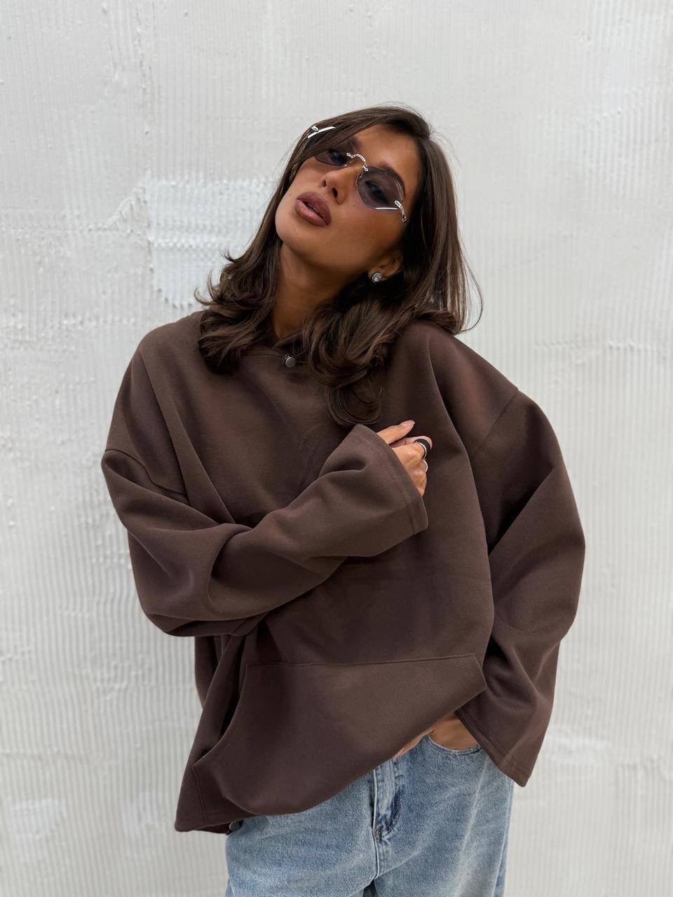 худи оверсайз,свитшот с капюшоном,женская толстовка,толстовки худи,худи унисекс твое 97256 серое l