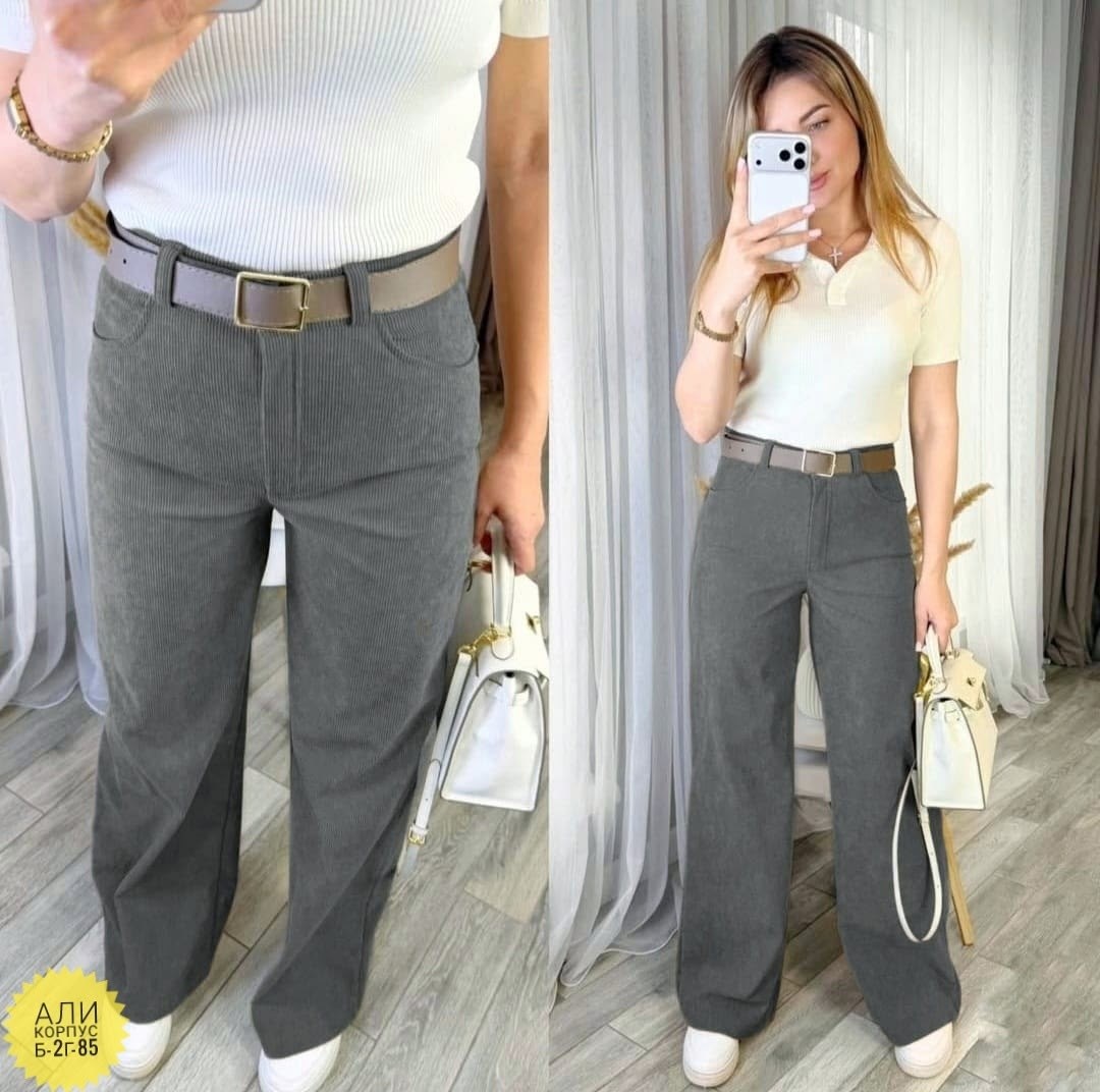 брюки повседневные "вельвет" зеленый для женщин,брюки женские,женские широкие брюки,брюки льняные,широкие брюки