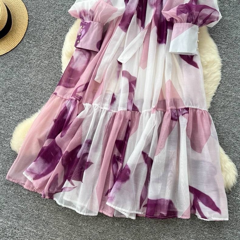 платье с длинными рукавами,длинное платье,шифоновое платье,платье винтажное, платье