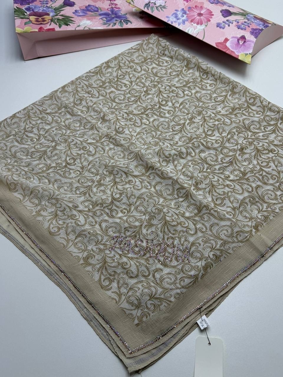 брендовый платок,платки женские,черный платок,платок,красивый платок