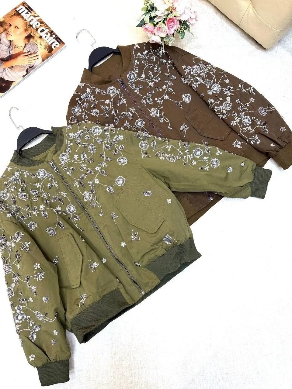 бомбер с вышивкой,куртка с вышивкой,женская куртка бомбер,куртка-бомбер,куртка женская