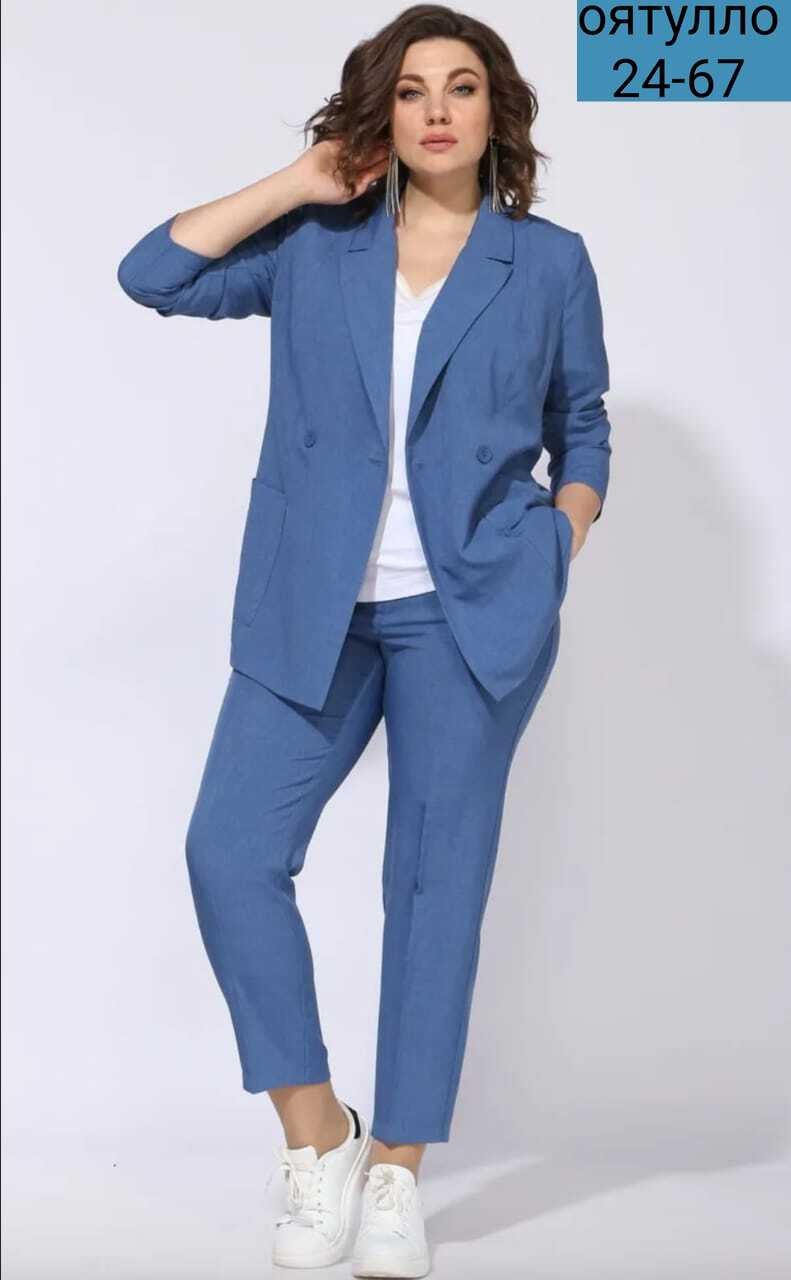 женские костюмы,брючные костюмы женские,белорусские брючные костюмы,брючный костюм,костюмы женские брючные стильные большого размера ультрамарин
