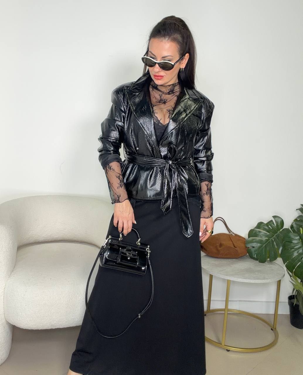 кожаный плащ лаковая экокожа тренч,плащ кожаный женский,плащ кожаный длинный тренч лаковый valber,кожаный тренч алеф черный,плащ кожаный