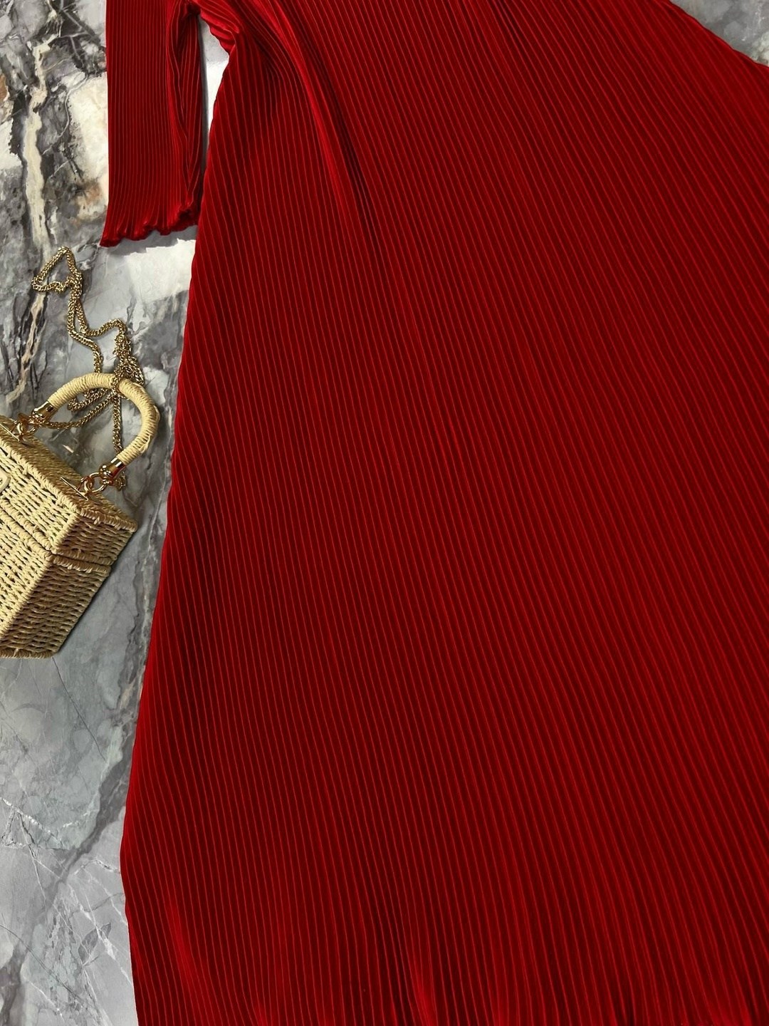 платье плиссе,женское платье,красное платье,платье,платье плиссировка