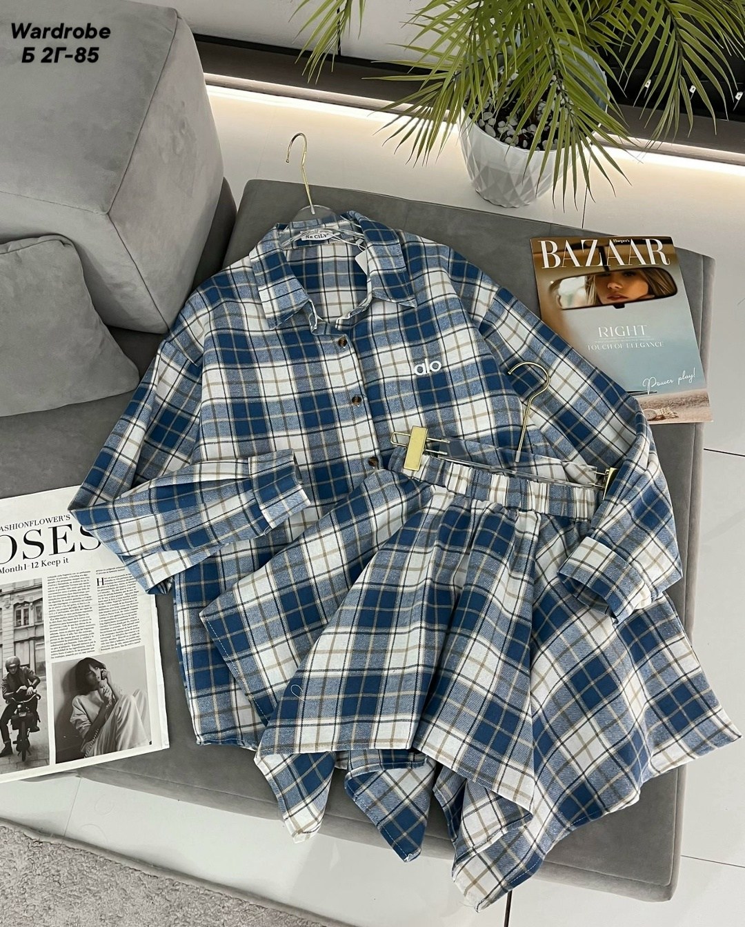 костюм в клетку с юбкой,костюм в клетку,костюм с юбкой и рубашкой в клетку,костюм с рубашкой,костюм с юбкой и рубашкой