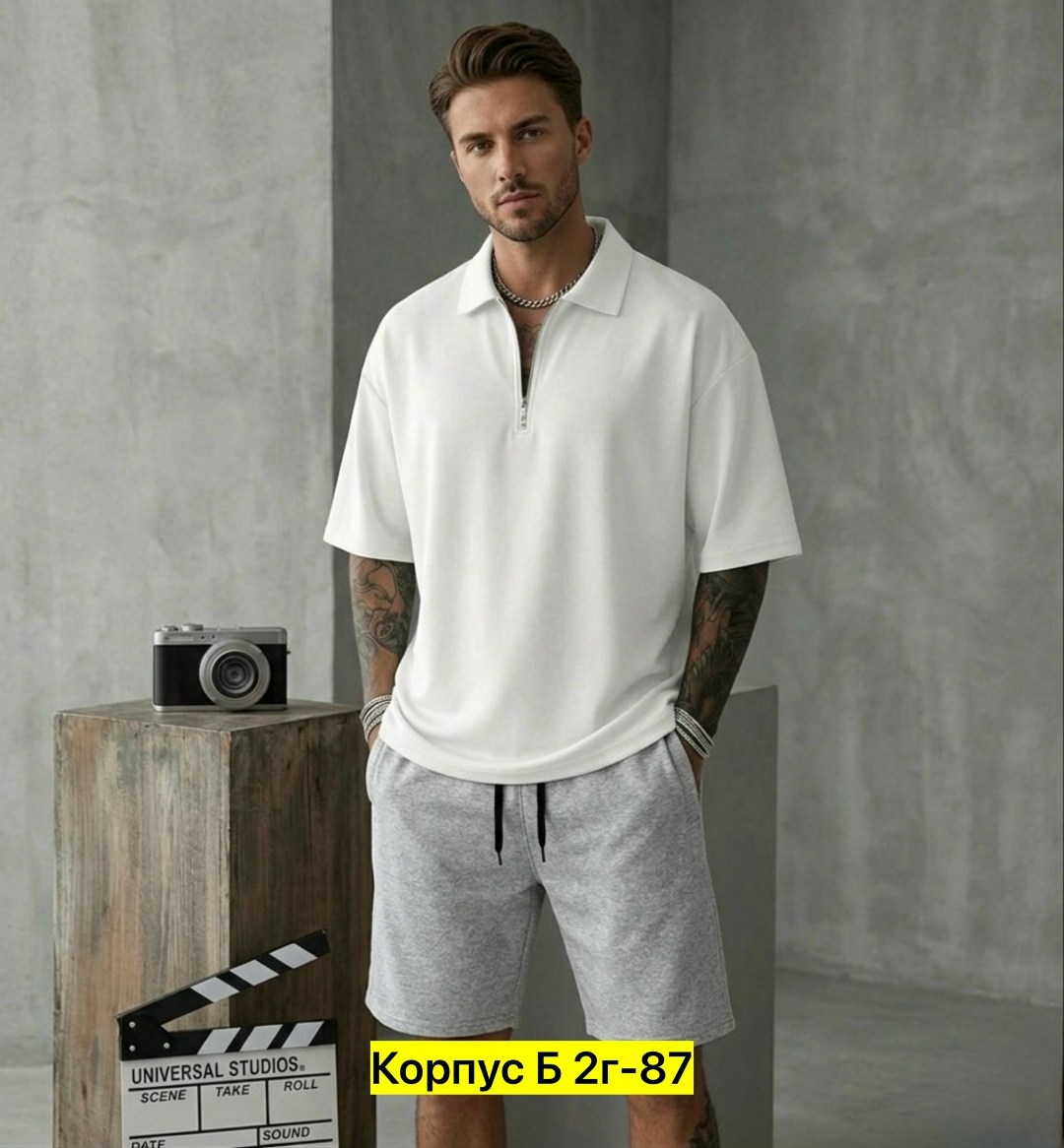 мужской костюм с шортами,поло футболка мужская,мужская мода,костюм с шортам,