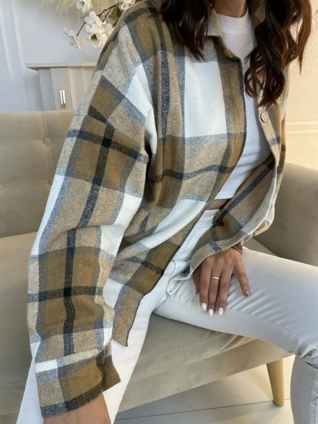 рубашка женская в клетку оверсайз,рубашка оверсайз в клетку betrendy wear,рубашка в клетку оверсайз jain,рубашка оверсайз в клетку удлиненная,рубашка из фланели в серо-черную клетку