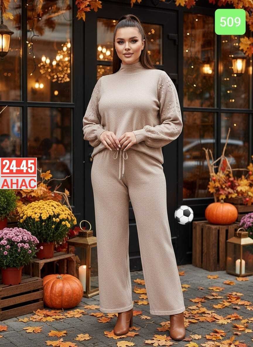 костюм с брюками,костюм трикотажный,вязаные костюмы,женский теплый костюм,женские костюмы