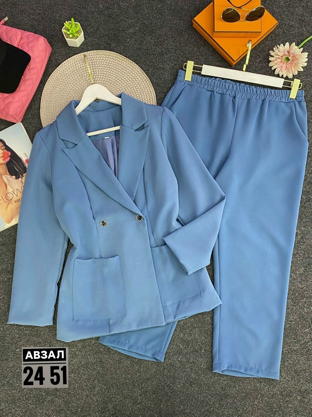 брючный костюм женский для полных,брючный костюм,костюм женский брючный,брючный костюм anastasia mak 1175 мятный,женский брючный костюм двойка