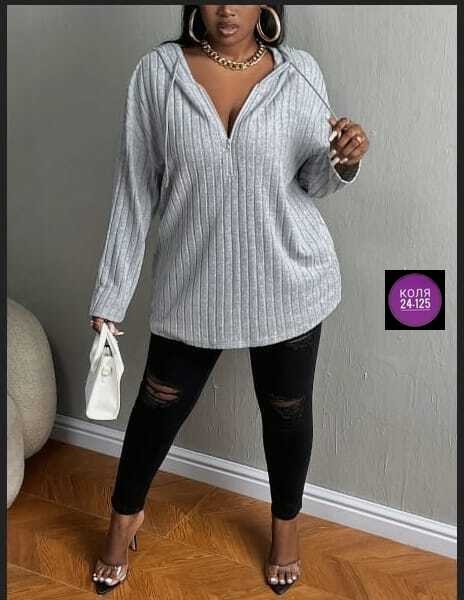 женская кофта,женские джемпера,женские толстовки большого размера,вязаный пуловер,кофта серый