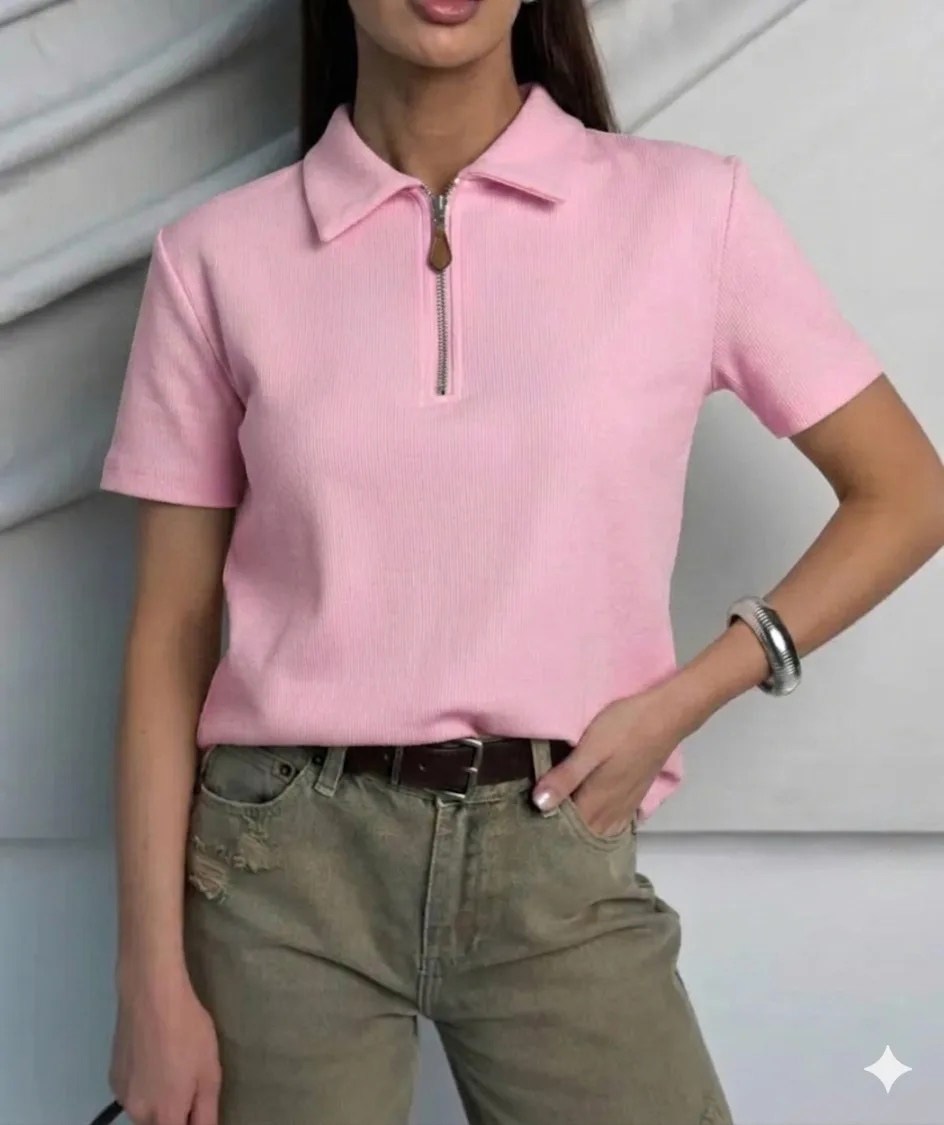 поло с замком,футболка поло женская,футболка с замком,футболки женская,футболка-поло женская замком на молнии