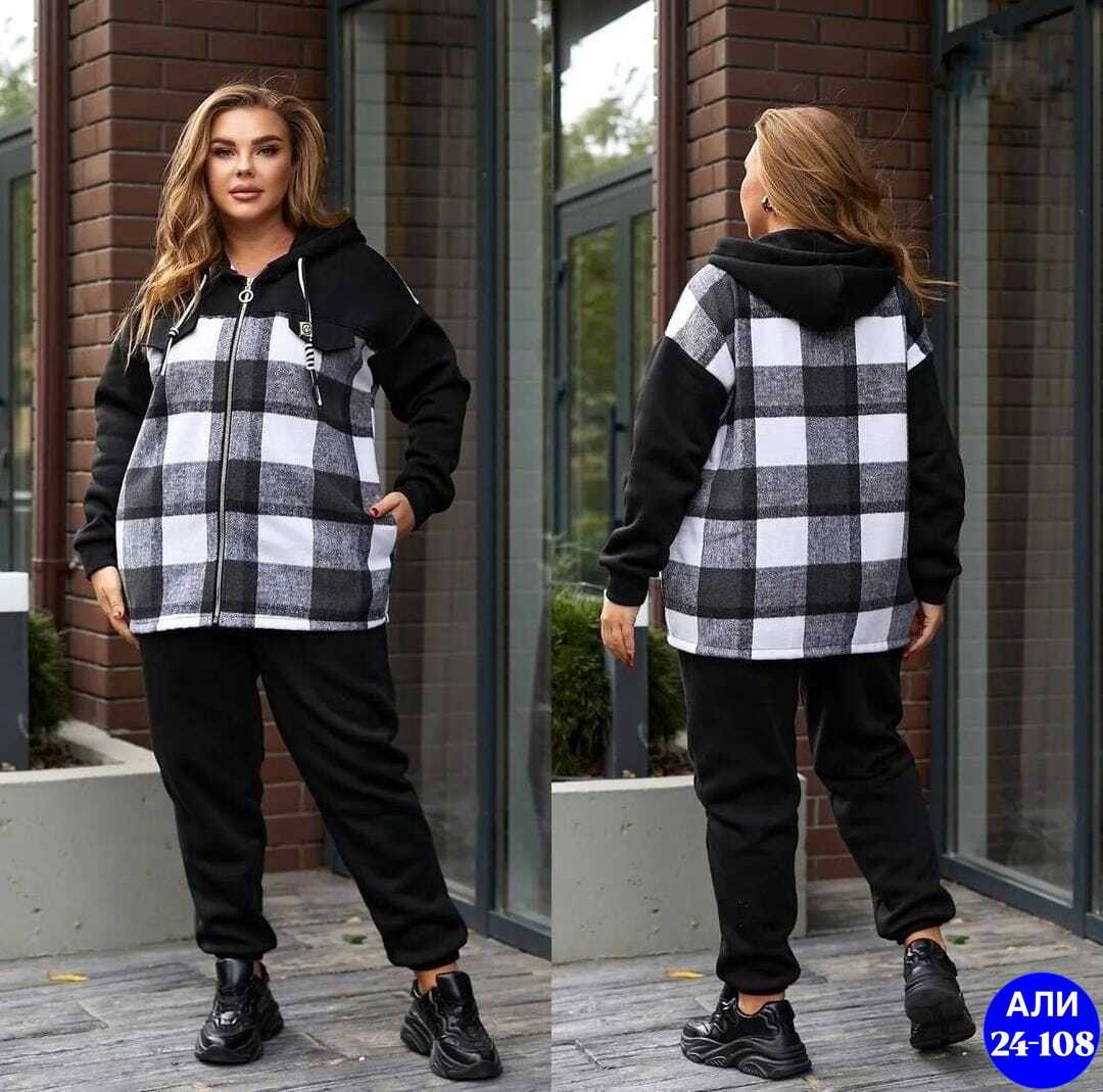 женский спортивный костюм больших размеров,костюм-двойка,женский костюм,женский костюм на флисе,костюм женский тройка