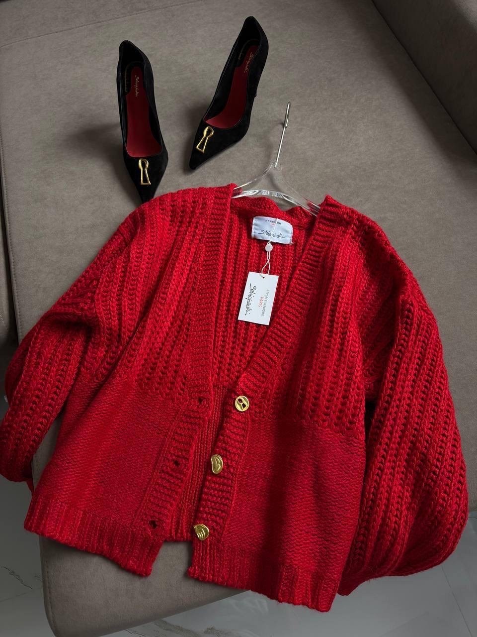 красный кардиган,модные кардиганы,кардиган,кардиган вязаное,женский кардиган