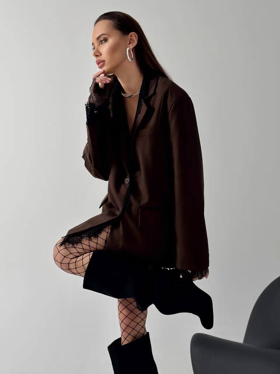 женский костюм,жакет,костюм жакет,платье-пиджак с кружевом