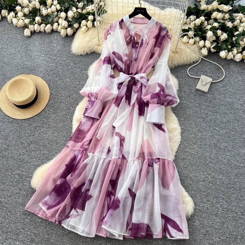 платье с длинными рукавами,длинное платье,шифоновое платье,платье винтажное, платье