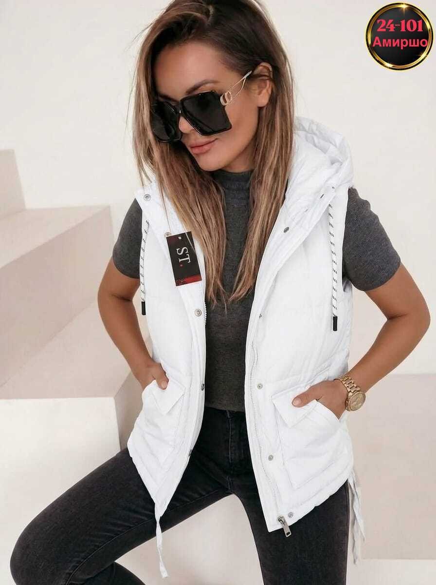 жилетка женская,жилет женский,жилет с капюшоном,жилет утепленный женский,жилет