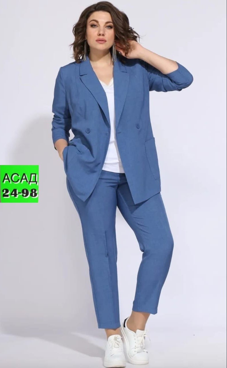 костюм брючный синий,комплект брючный anastasia 549,женские костюмы брючные,брючный костюм,брючные костюмы для женщин стильные