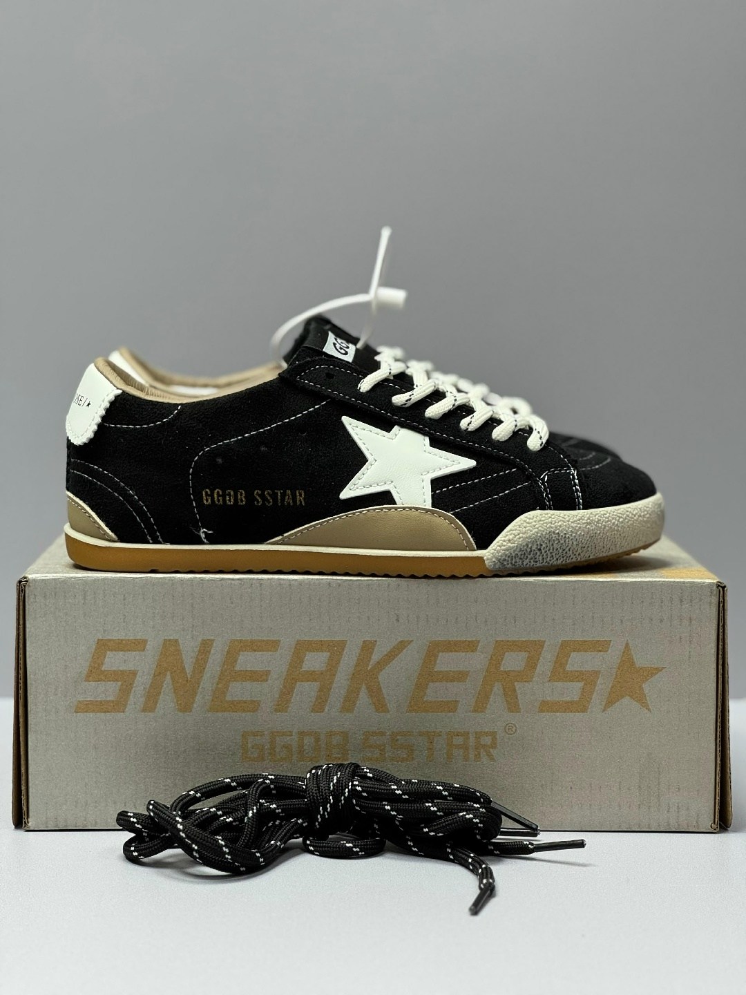 замшевые кроссовки ball star golden goose черный,кроссовки golden goose,,кроссовки golden goose super-star черный,кеды golden goose