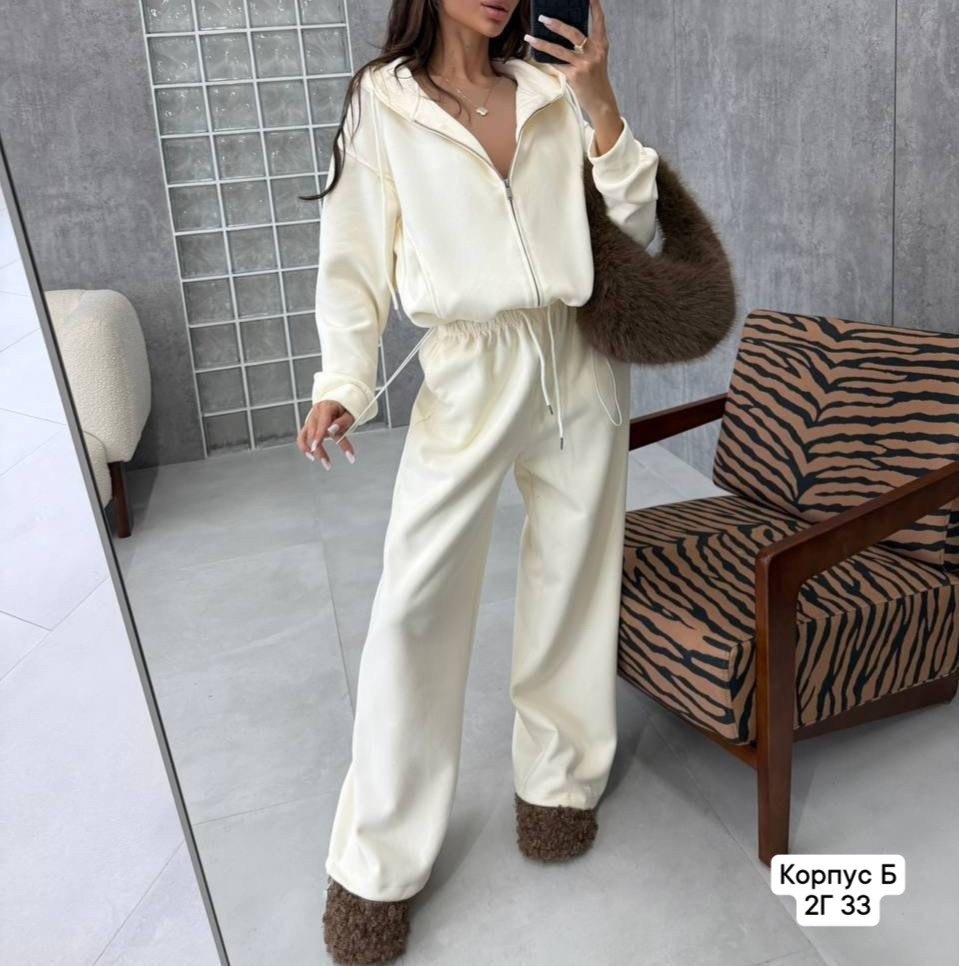 брючный костюм,спортивный костюм женский домашний оверсайз из футера,спортивный костюм женский домашний оверсайз из футера joe lo 39504511,костюм женский,штаны широкие