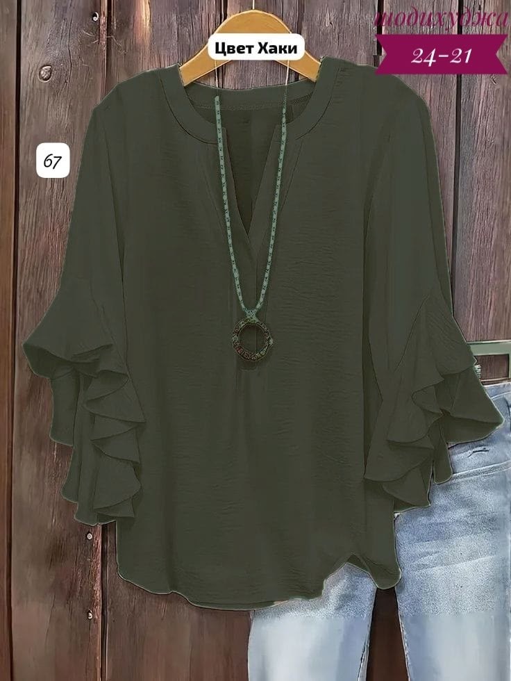 блузки для женщин,блузка с оборками,повседневная блуза,женская блузка,блузка шифоновая