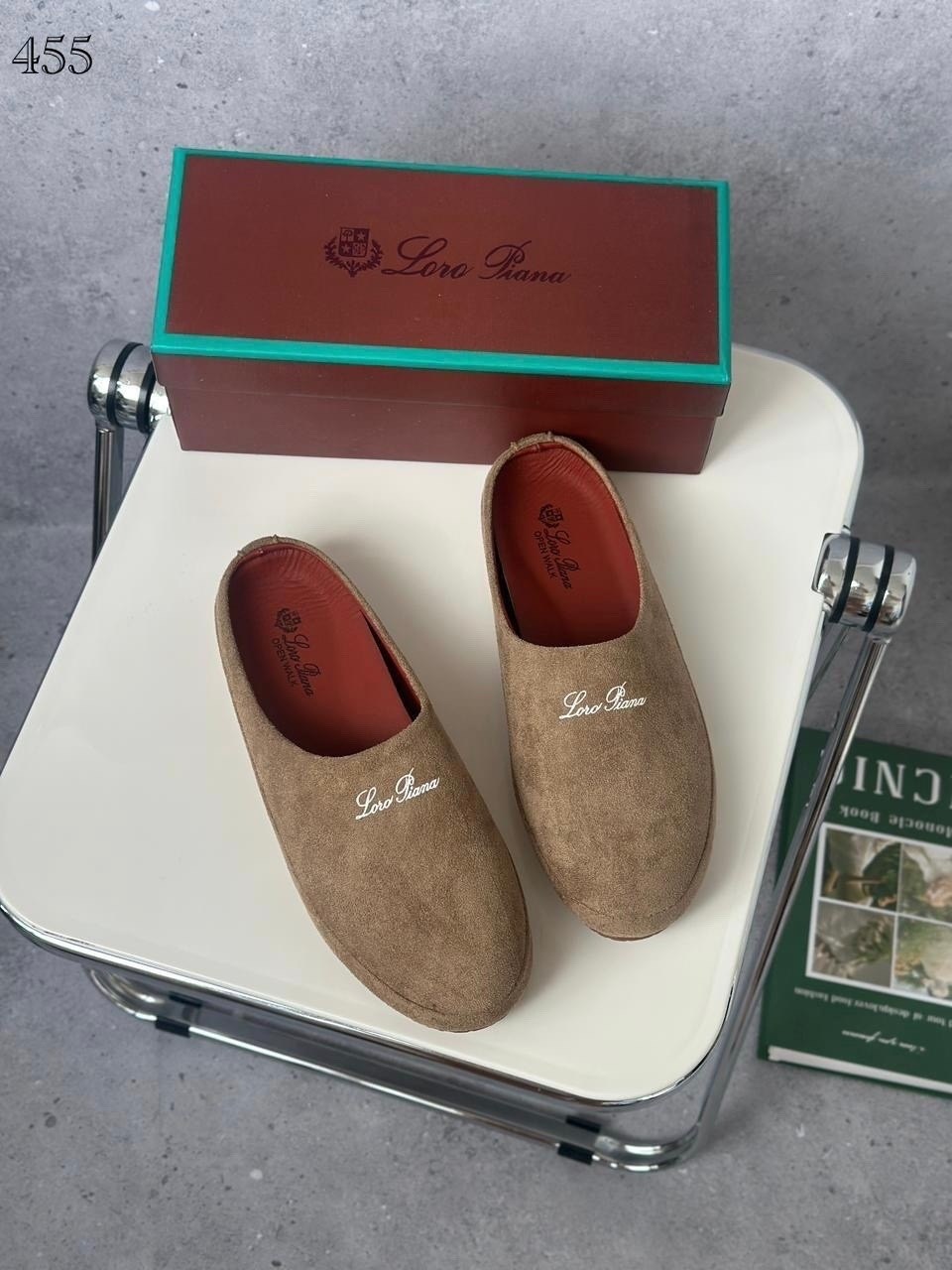 мюли loro piana,,замшевые мюли,женские замшевые мюли loro piana бежевые,лоферы женские loro piana