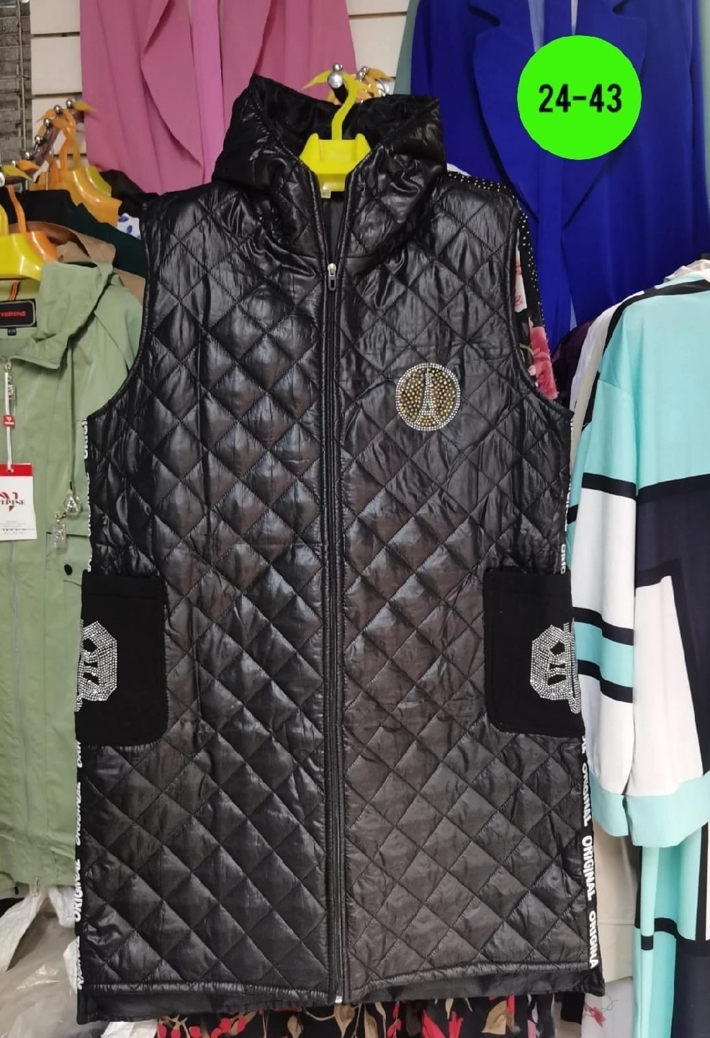 жилетка на синтепоне,жилет,демисезонный жилет,женские жилеты,жилетка удлиненная