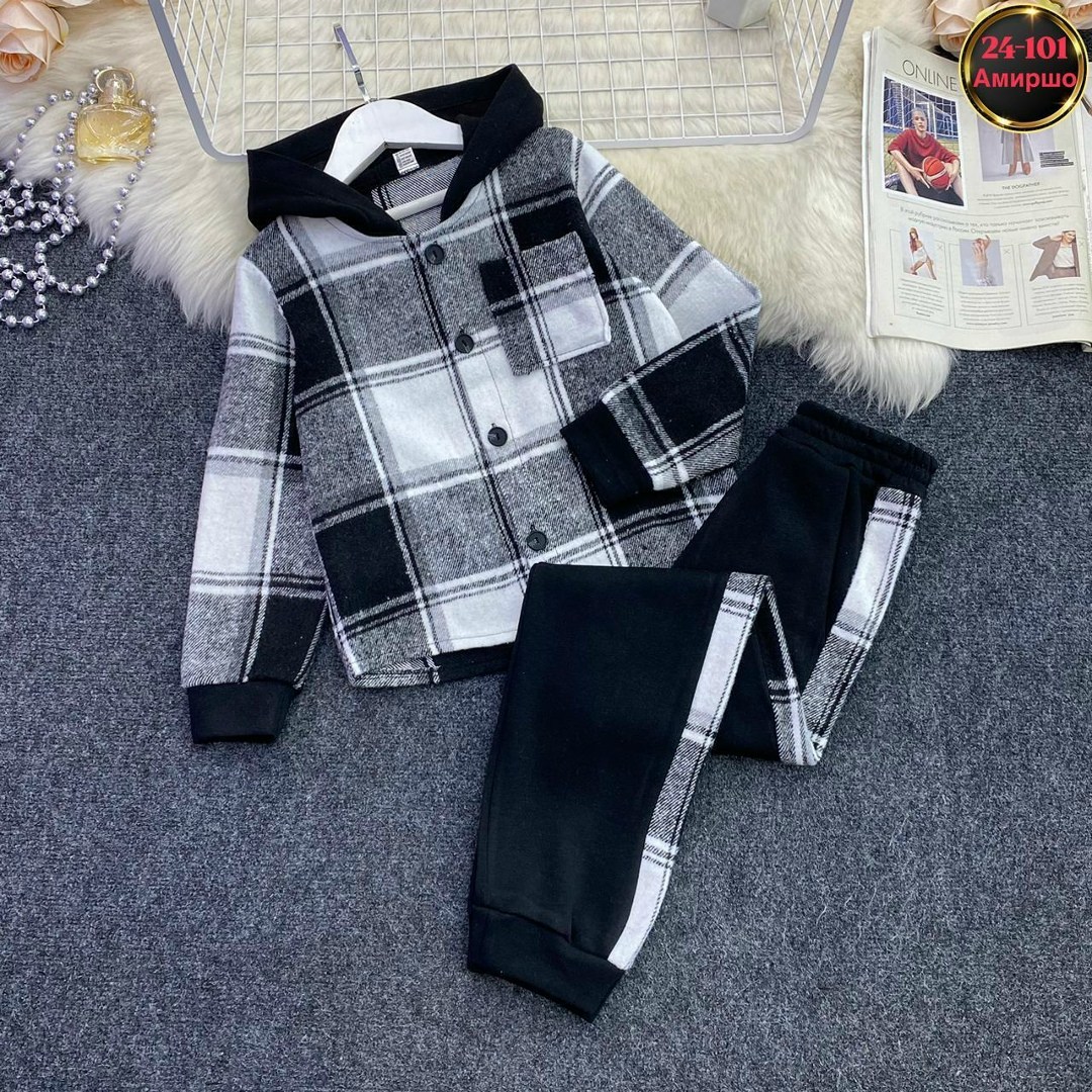 детский теплый костюм,костюм на флисе,костюм двойка детский в клетку,костюм спортивный двойка для мальчика,костюм двойка флис