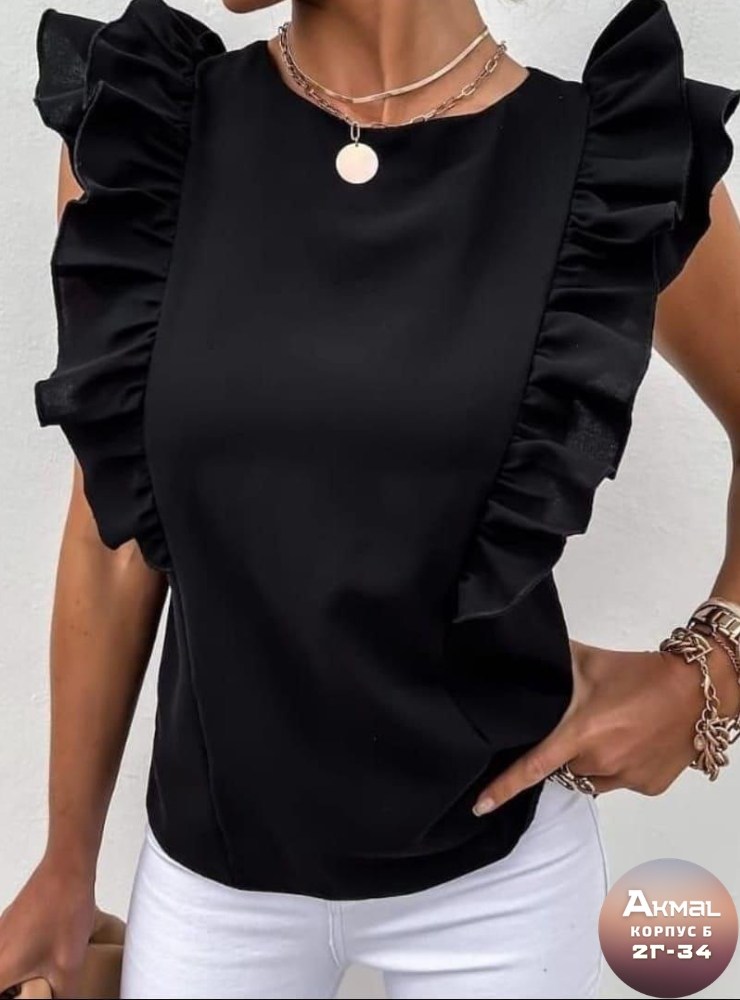 стильная блузка,блузка элегантная,блузка с подвеской,блузка с оборками,блузка с рюшами
