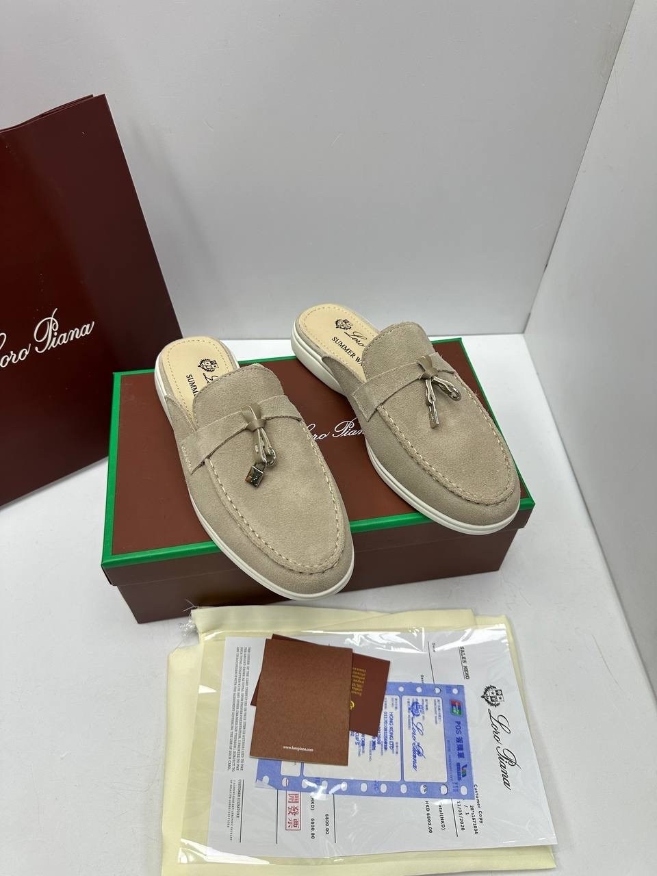 мюли loro piana,женские замшевые мюли loro piana бежевые,лоферы loro piana,,loro piana лоферы женские