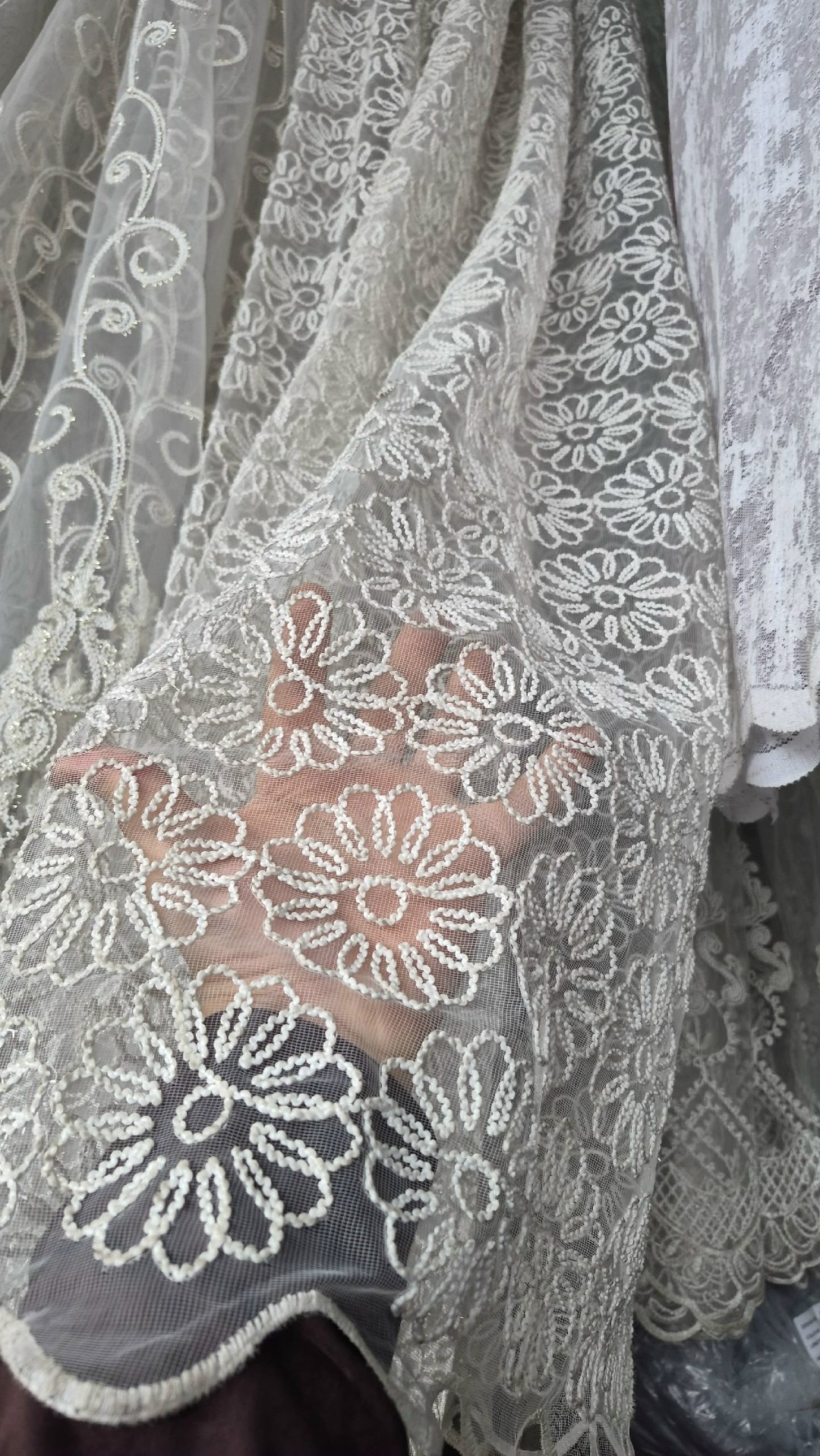 турецкая тюль сетка с вышивкой,тюль с вышивкой,тюль,тюль сетка вышивка "праздник" высота 300 см,сетка с вышивкой