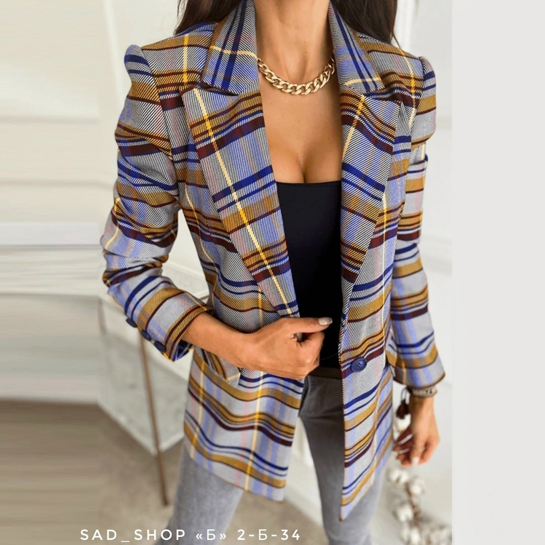 пиджак в клетку,женский клетчатый блейзер,блейзер в клетку,женский повседневный пиджак,пиджак в клетку женский