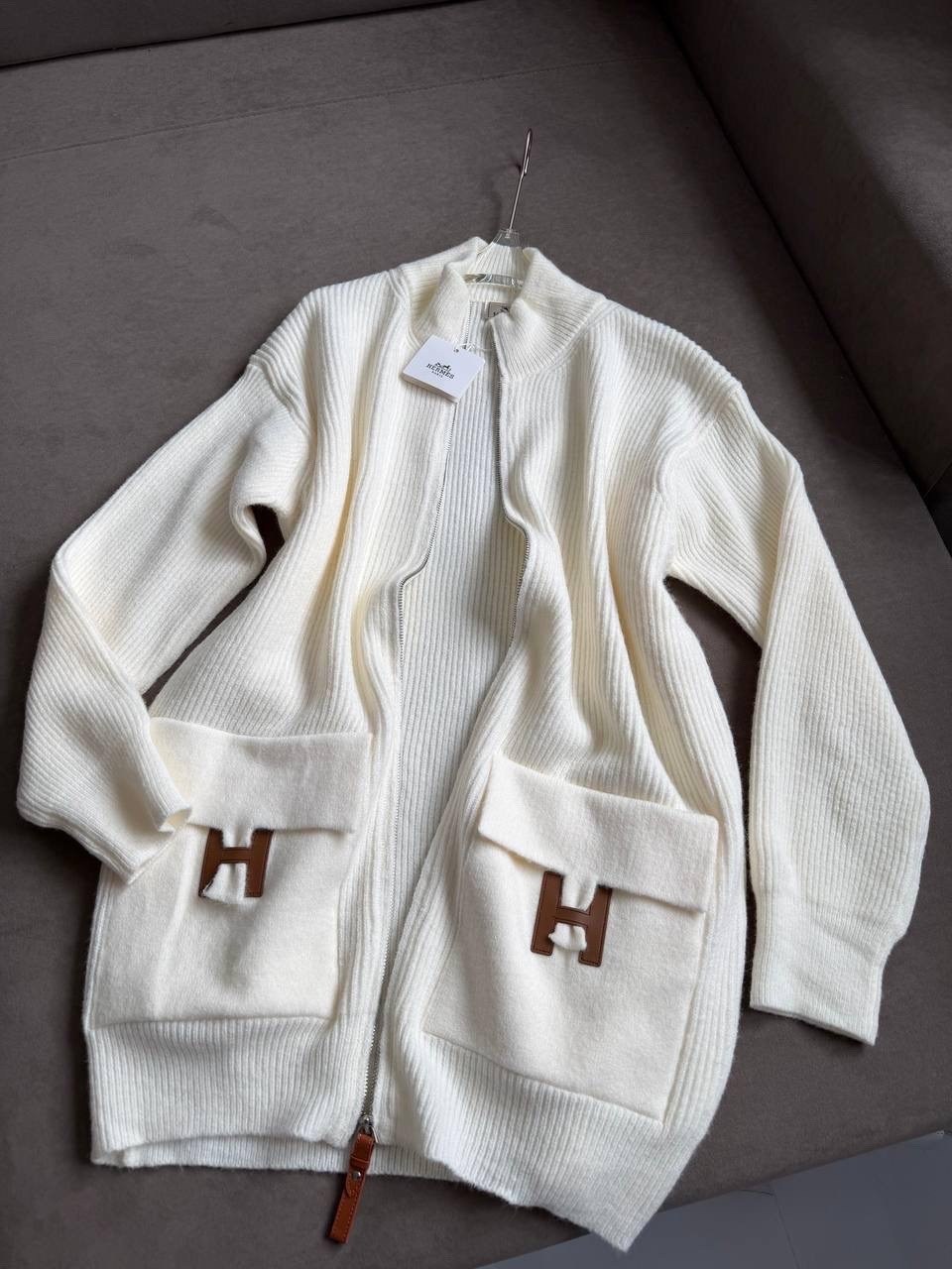 кардиган hermes,кардиган,кардиган гермес,кардиган молочный,женский кардиган