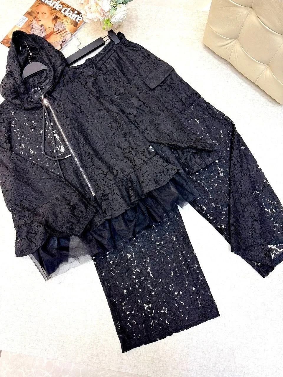 костюм брючный кружевной,костюм с кружевом,костюм брючный,костюм кружевной,гипюровый костюм