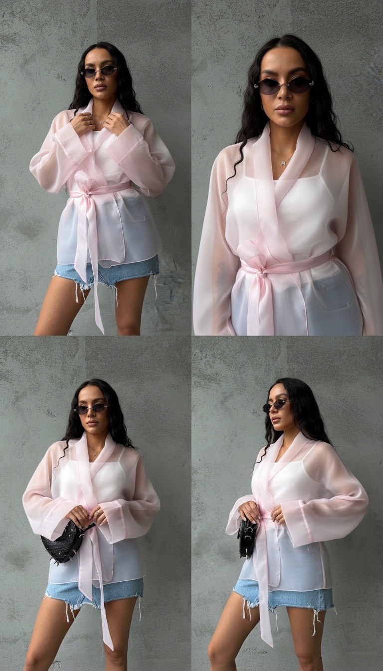 блуза кимоно нарядная прозрачная merytik,нарядные блузки из органзы,женские блузки,блузка из органзы с бантом,блуза из органзы