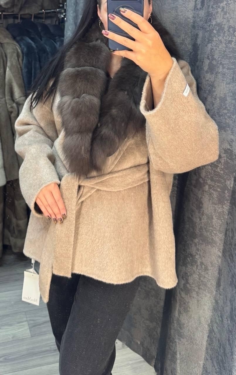 пальто соболь,пальто с мехом,пальто с мехом песца yana kraft brand,пальто с мехом соболя,пальто шерстяное с мехом соболя stone