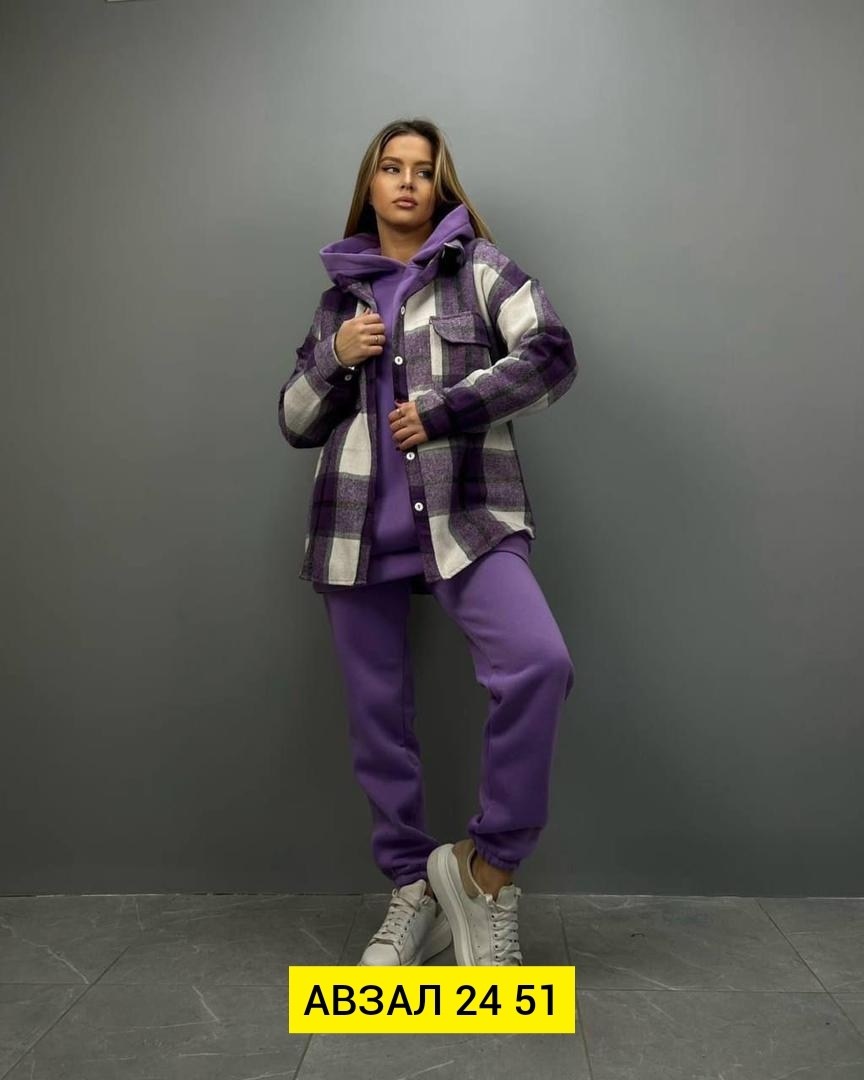 женский костюм на флисе,рубашка оверсайз теплая в клетку,верхняя одежда,теплый костюм,рубашка оверсайз теплая в клетку удлиненная
