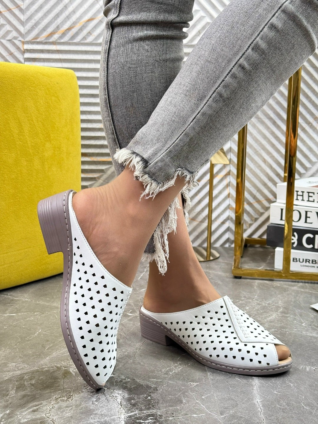 ,сабо женские,шлепанцы женские,сабо с перфорацией, женская