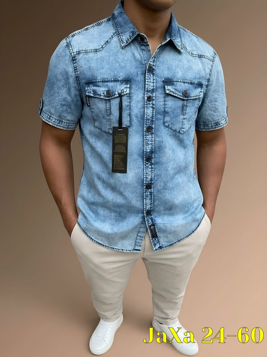 рубашка джинсовая мужская,джинсовая рубашка с коротким рукавом,мужская джинсовая рубашка большого размера,мужская джинсовая рубашка westland w7315 pale_blue размер l,рубашка джинсовая