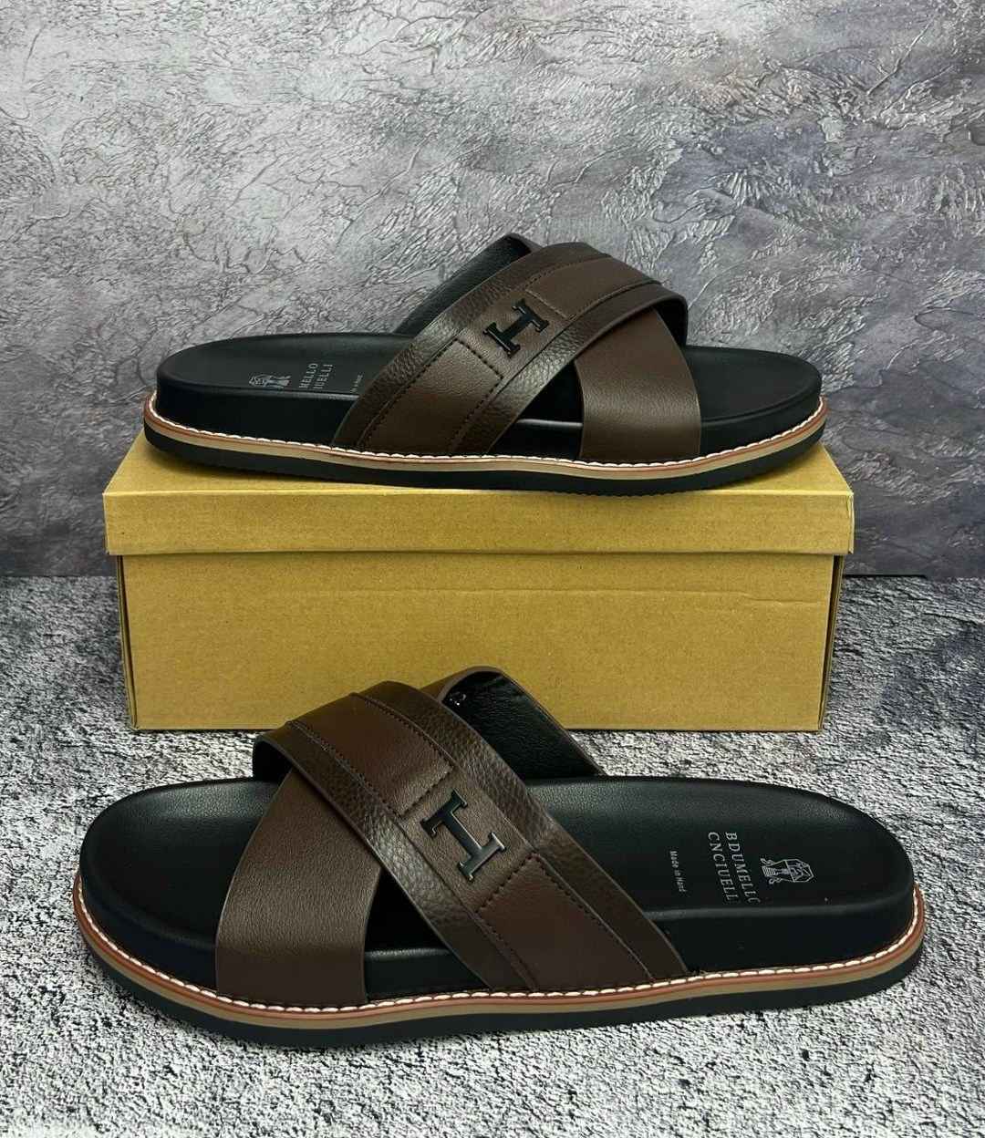 мужские шлепки эрмес,шлепанцы мужские,шлёпки гермес мужские,,шлепанцы мужские кожаные